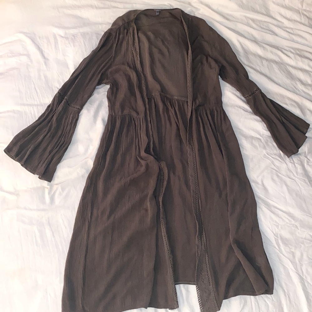 Boho green duster